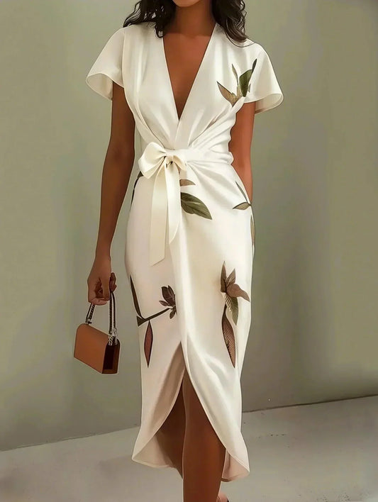 Elin™ | Elegante vestido cruzado con estampado floral