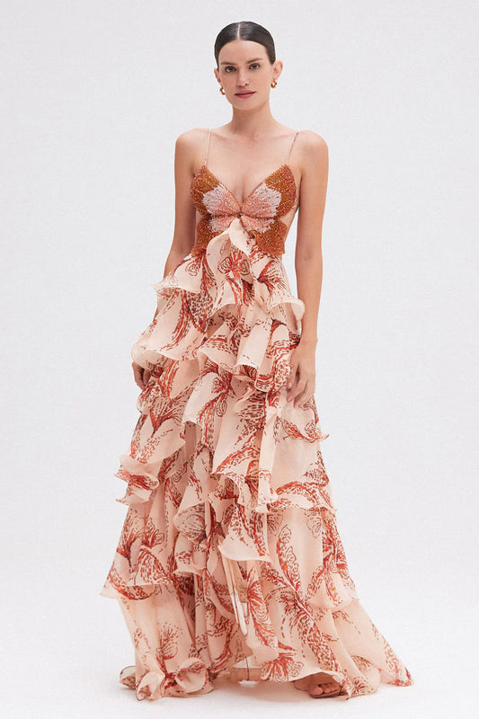 Nahia – Vestido Elegante con Volantes