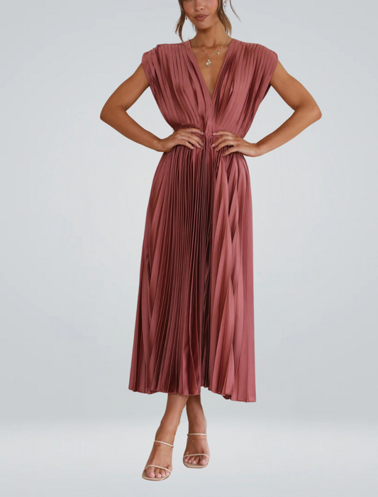 Isla – Vestido Elegante Plisado