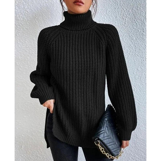 Jersey de cuello alto de algodón