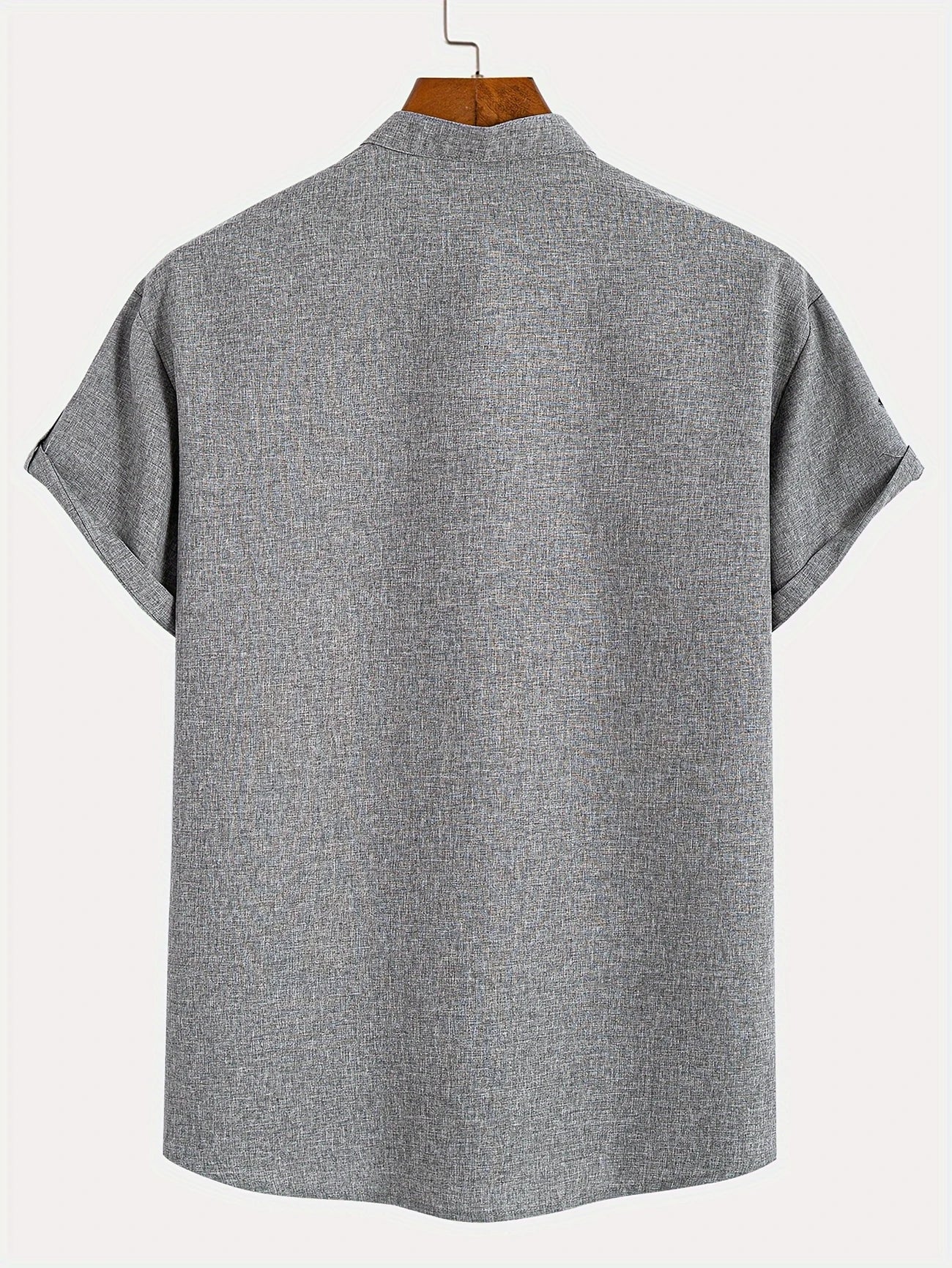 Leo™ | Elegante camisa de manga corta con cuello alto