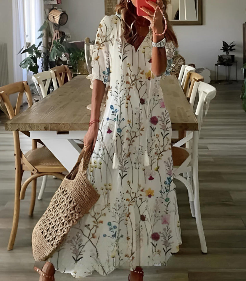 Sophia - Vestido de verano estilo boho vintage