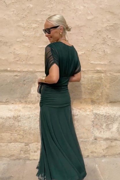 Louise | Elegante vestido largo de fiesta con escote en V