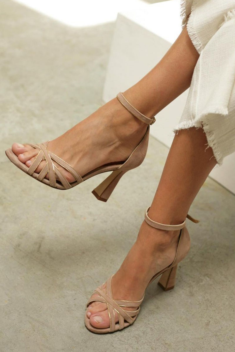 Victoria™ | Tacones finos de punta redonda con diseño patchwork