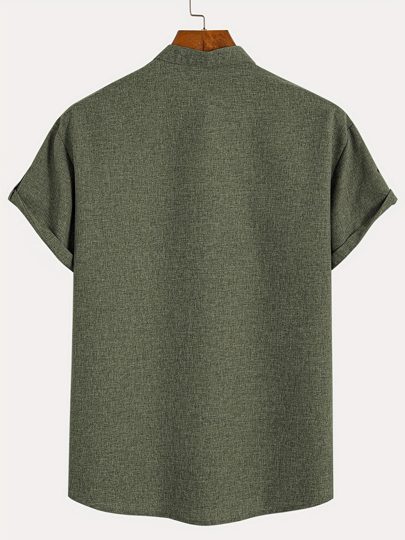 Leo™ | Elegante camisa de manga corta con cuello alto