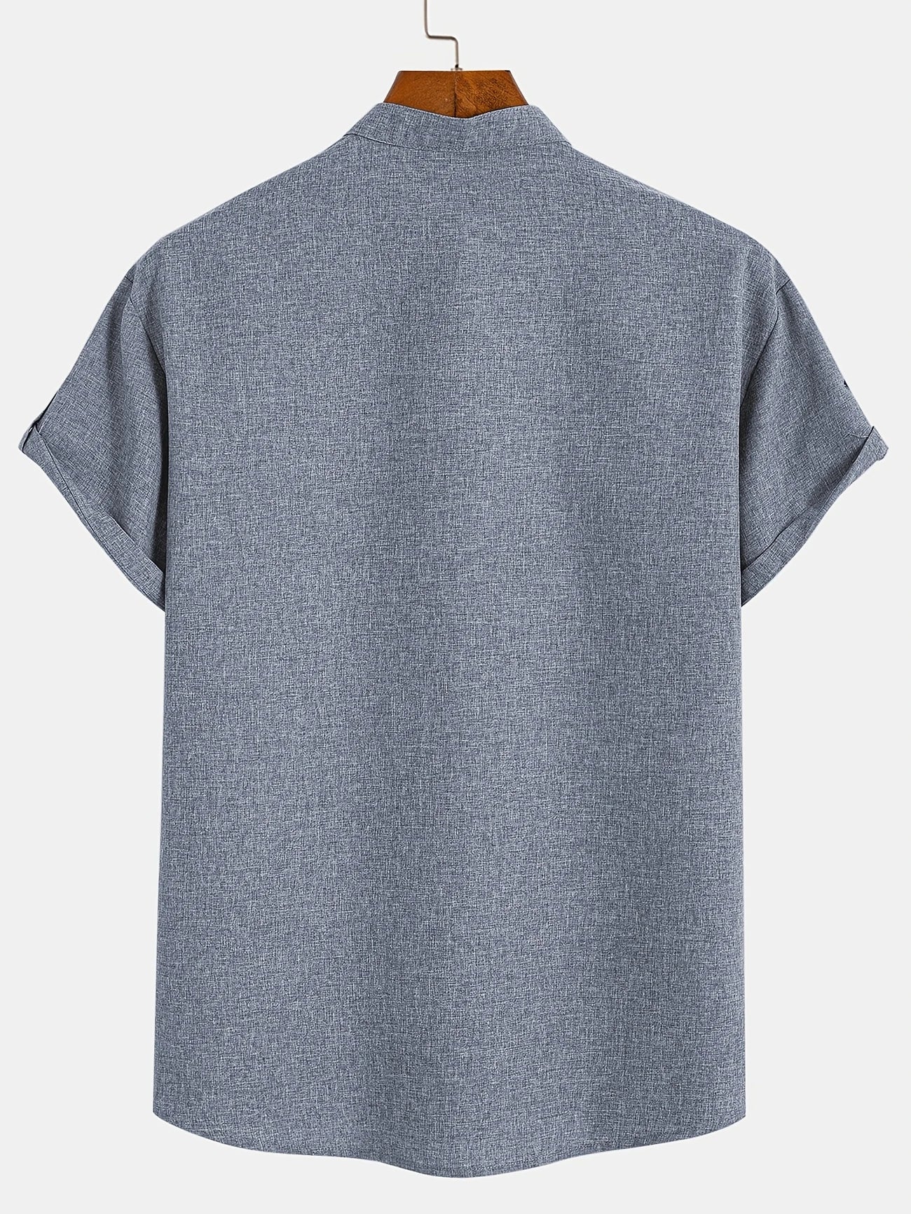 Leo™ | Elegante camisa de manga corta con cuello alto