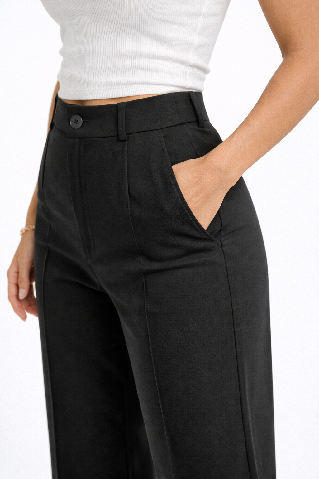 Pantalón Cintura Alta Elegante