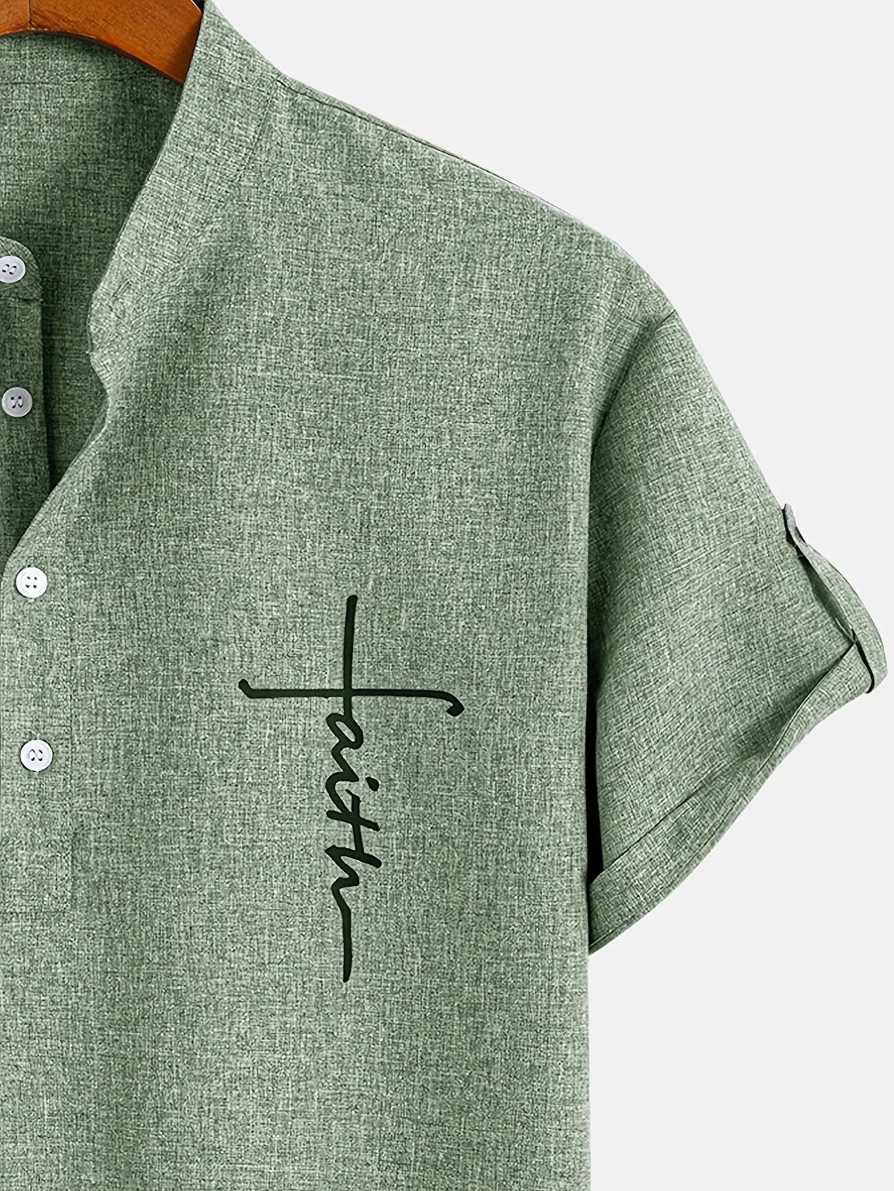 Leo™ | Elegante camisa de manga corta con cuello alto