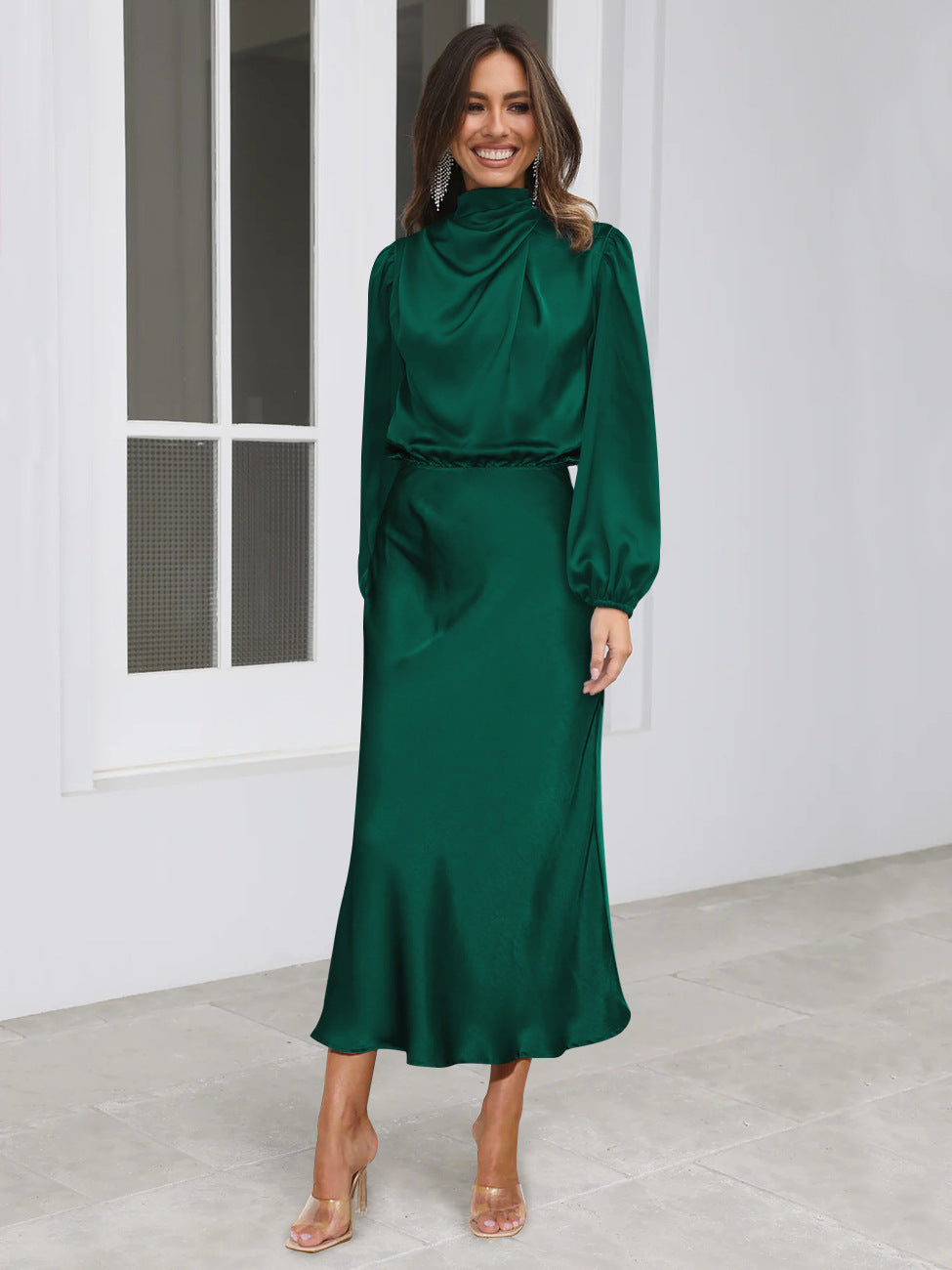 Danica – Vestido Elegante de Manga Larga