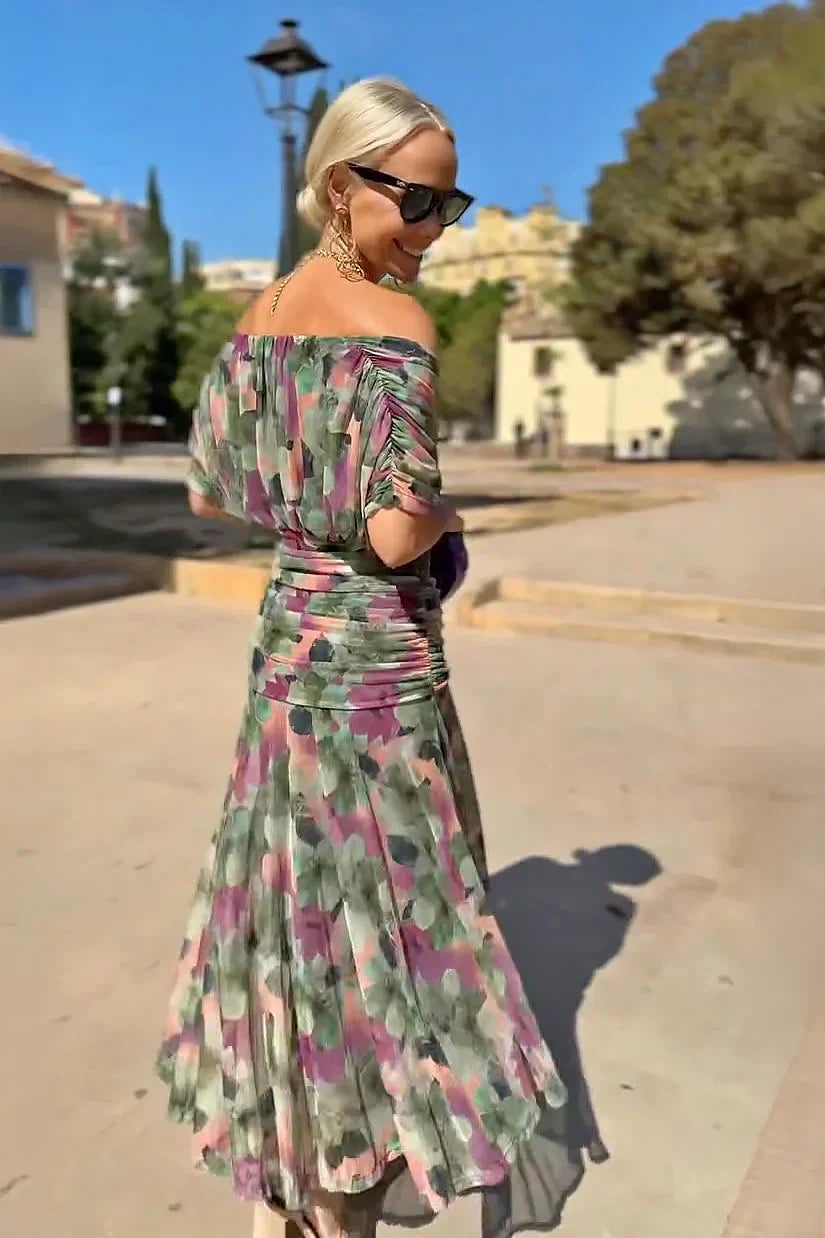 Louise | Elegante vestido largo de fiesta con escote en V