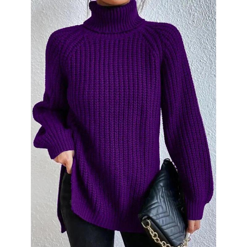 Jersey de cuello alto de algodón