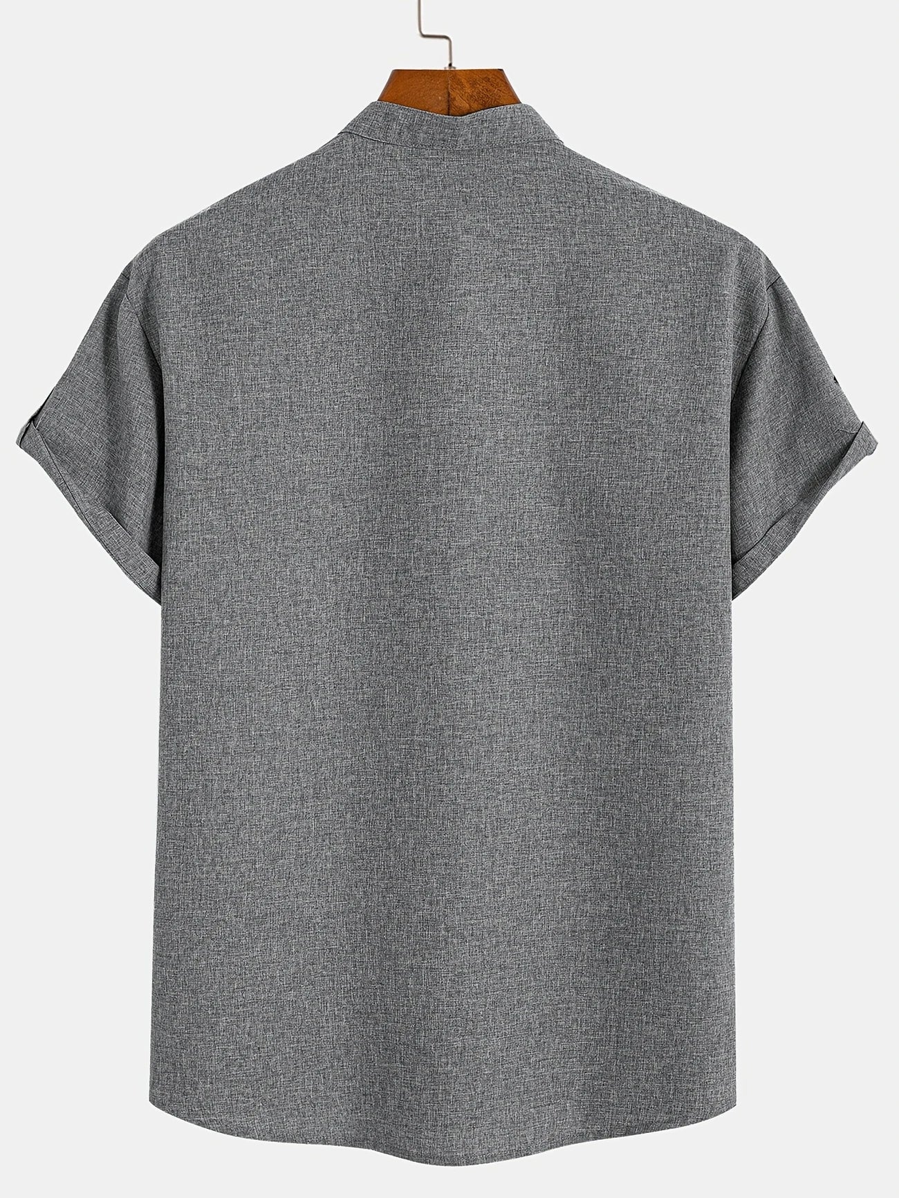 Leo™ | Elegante camisa de manga corta con cuello alto