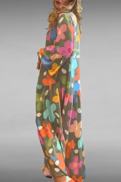 Flor | Vestido largo de corte relajado