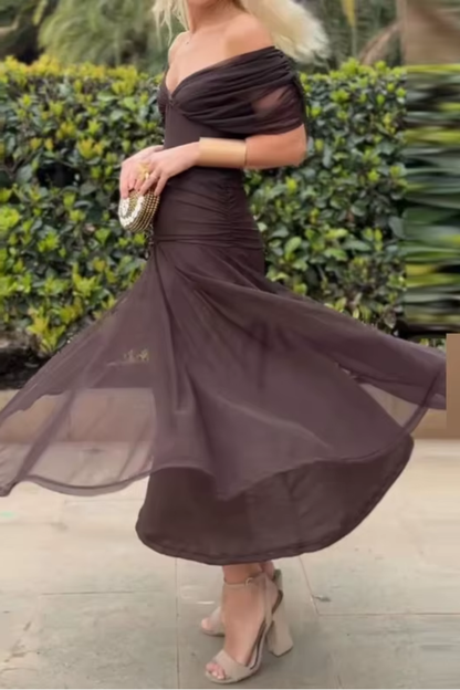 Louise | Elegante vestido largo de fiesta con escote en V