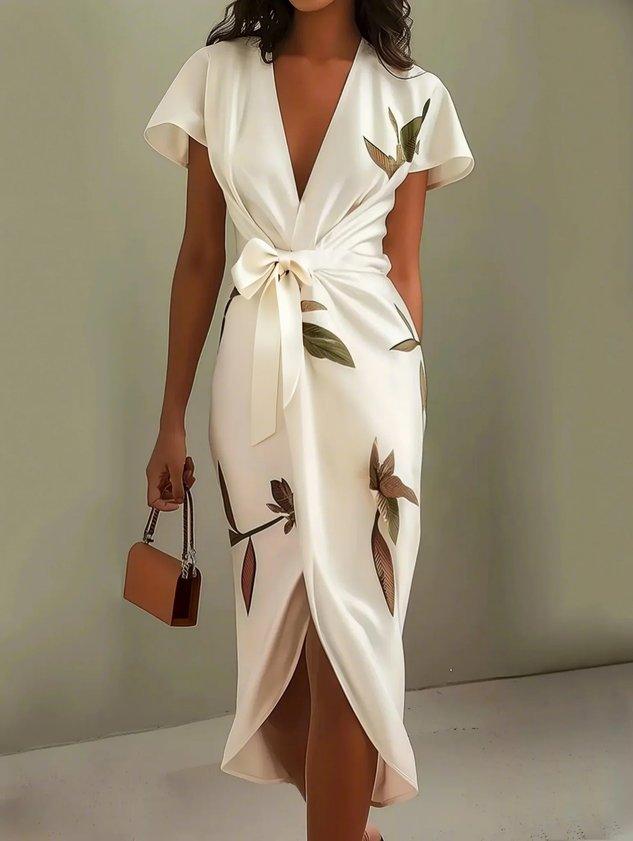 Elin™ | Elegante vestido cruzado con estampado floral