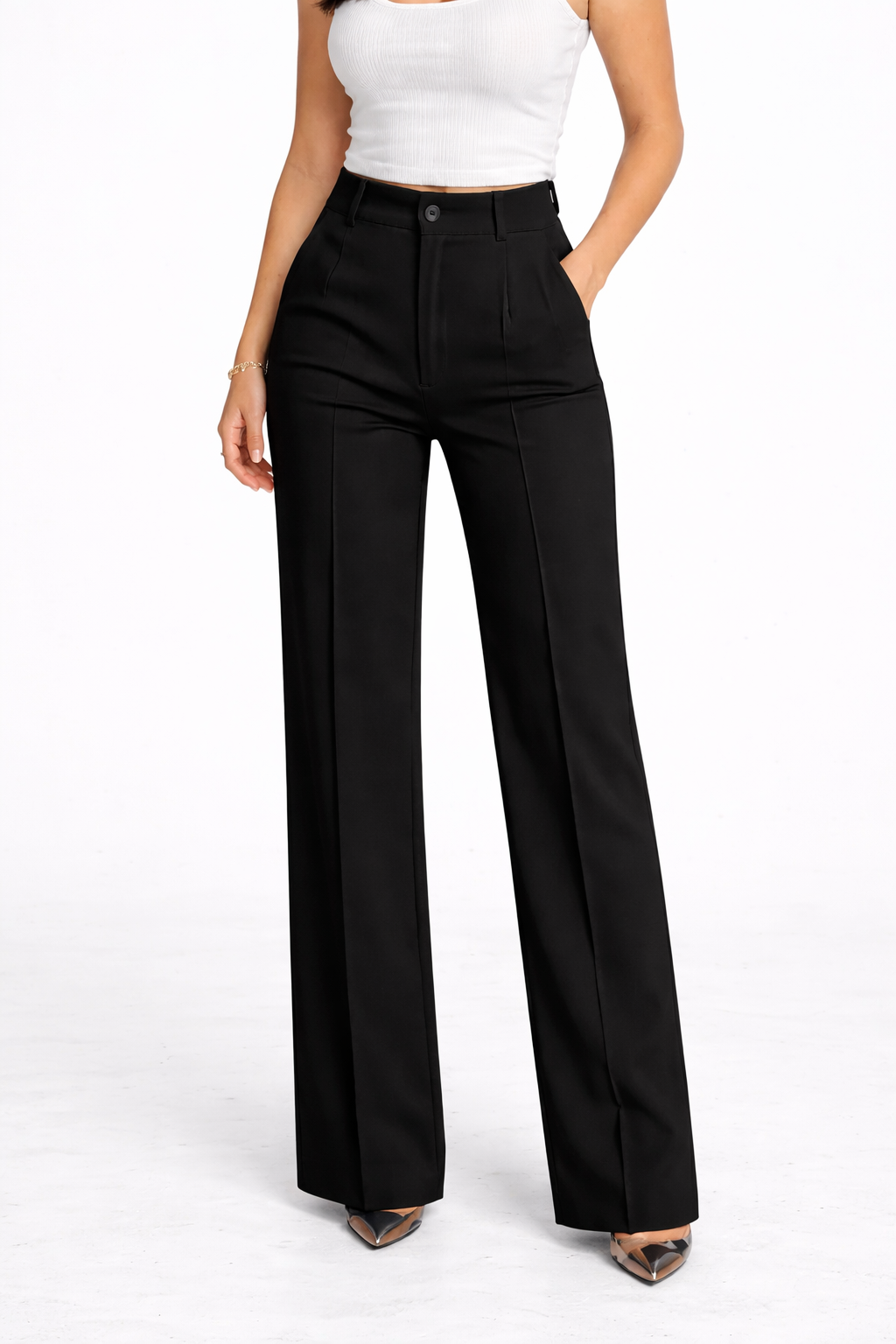 Pantalón Cintura Alta Elegante