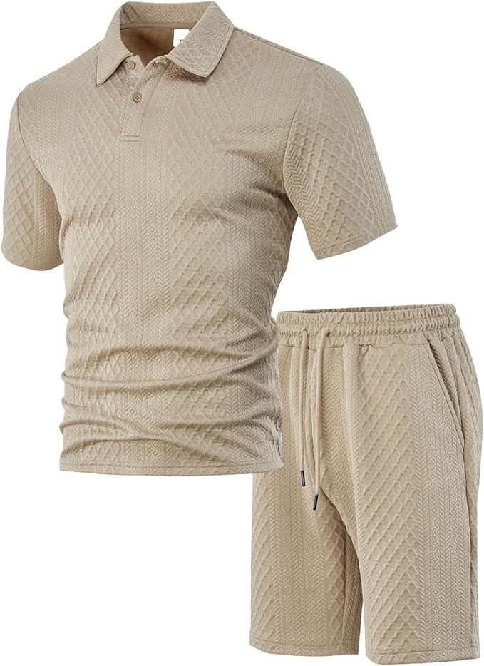 Alex - Conjunto Polo Texturizado con Shorts para Hombre – Set Casual de Verano
