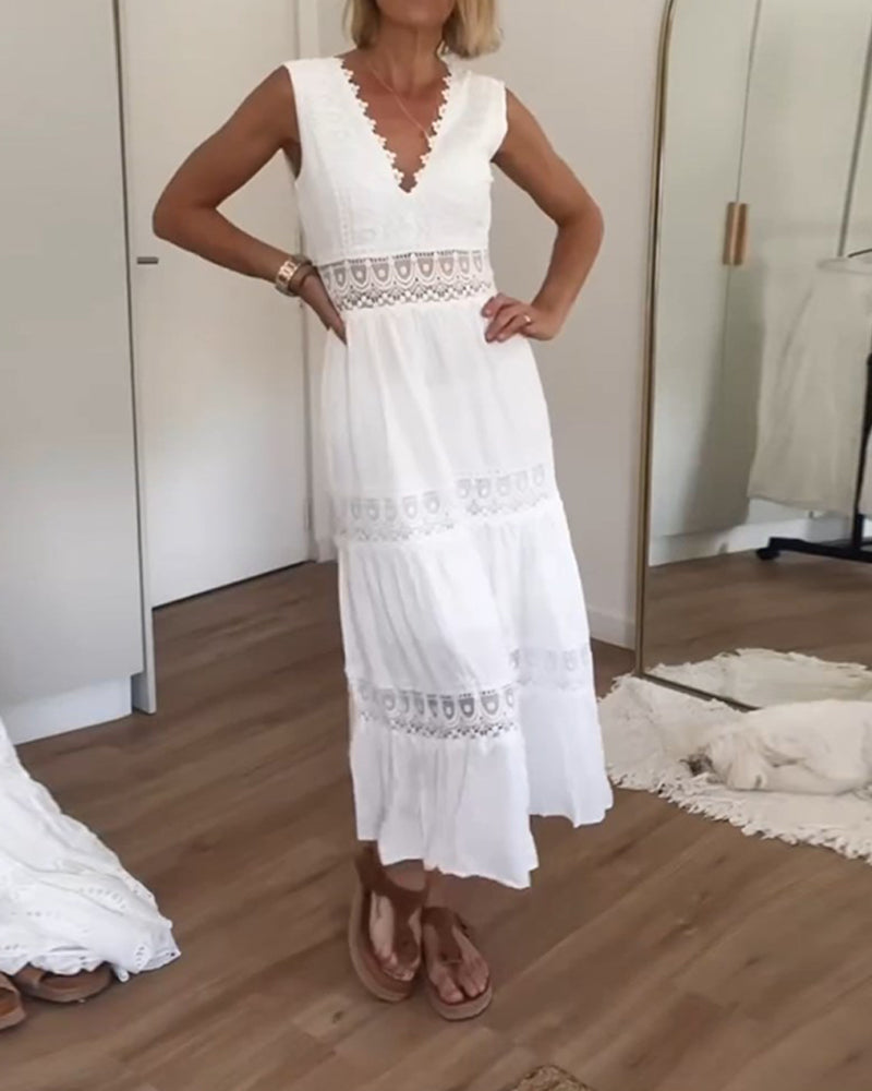 Aurora – Vestido Boho Elegante con Escote en V