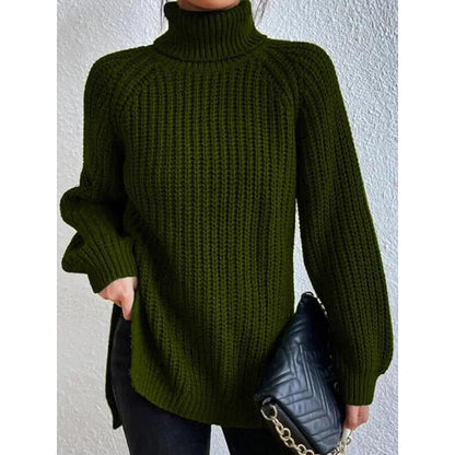 Jersey de cuello alto de algodón