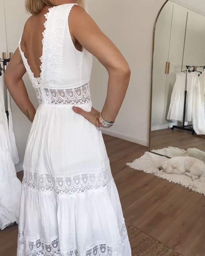 Aurora – Vestido Boho Elegante con Escote en V
