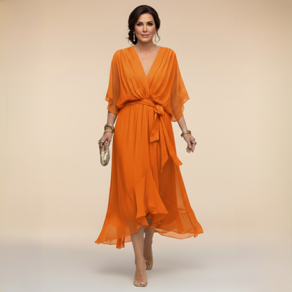 SONIA™ | VESTIDO DE CHIFFON CON ESCOTE EN V