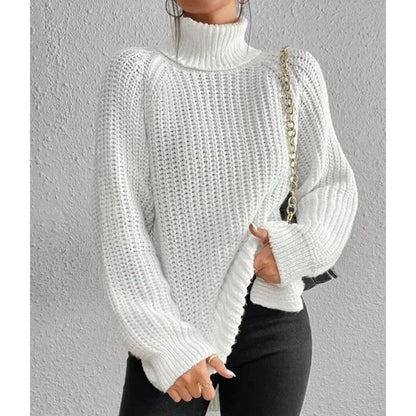 Jersey de cuello alto de algodón