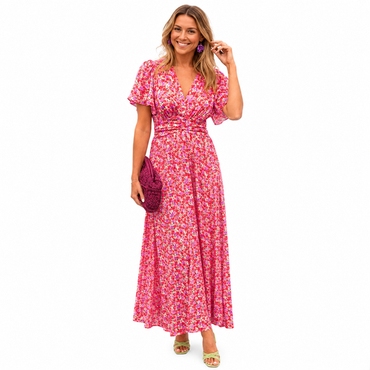 Amelia™ - Elegante vestido largo floral