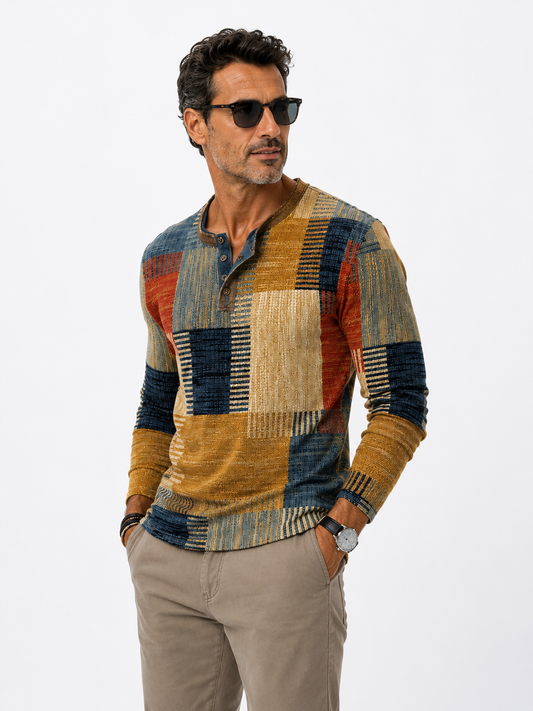 Adriano™ – Camisa Patchwork Elegante para Hombre