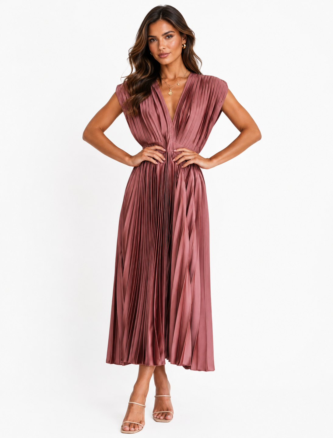 Isla – Vestido Elegante Plisado
