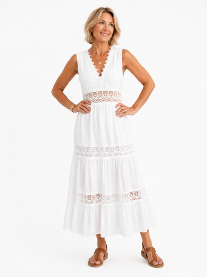 Aurora – Vestido Boho Elegante con Escote en V