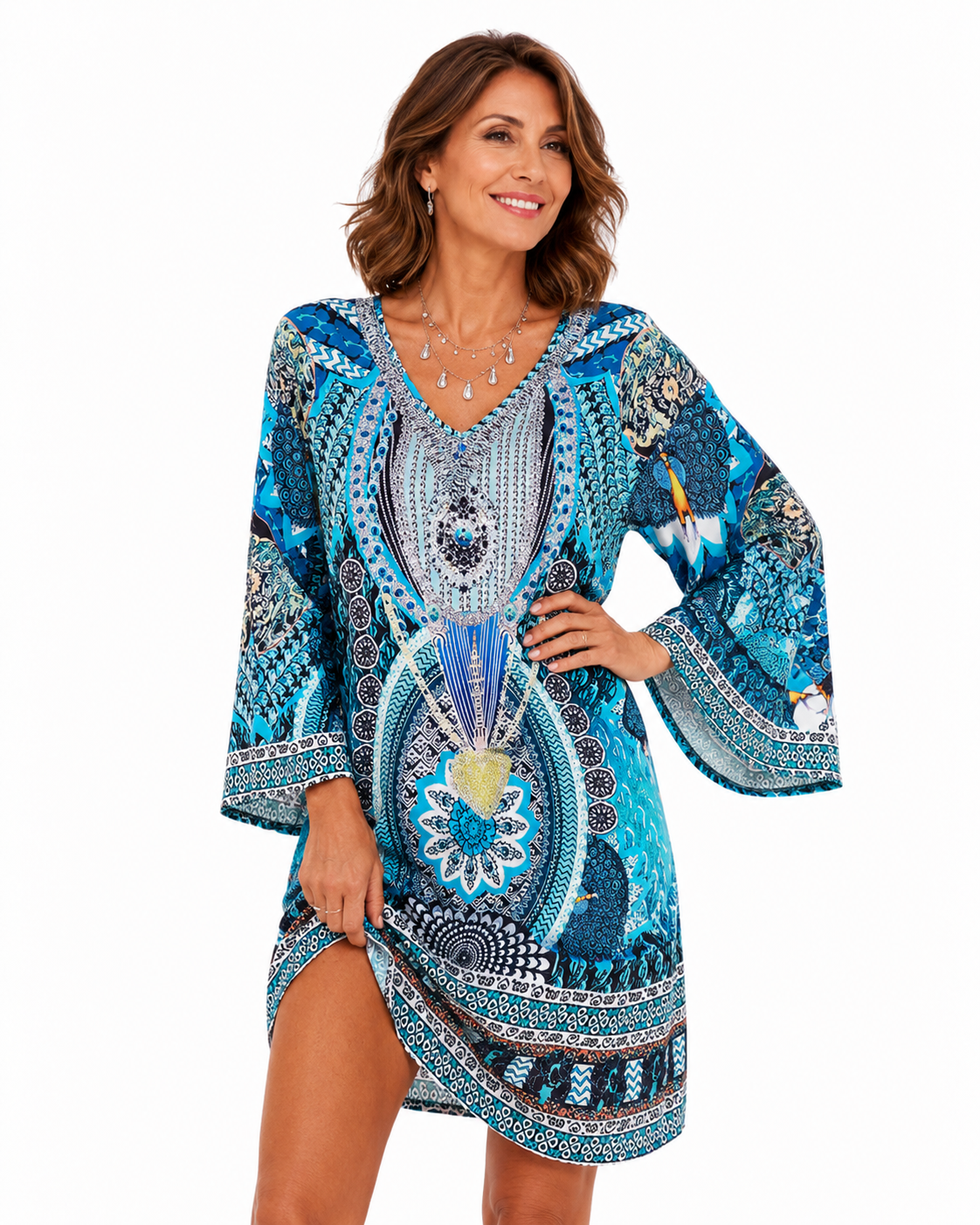 Maya – Vestido Boho Estampado de Verano