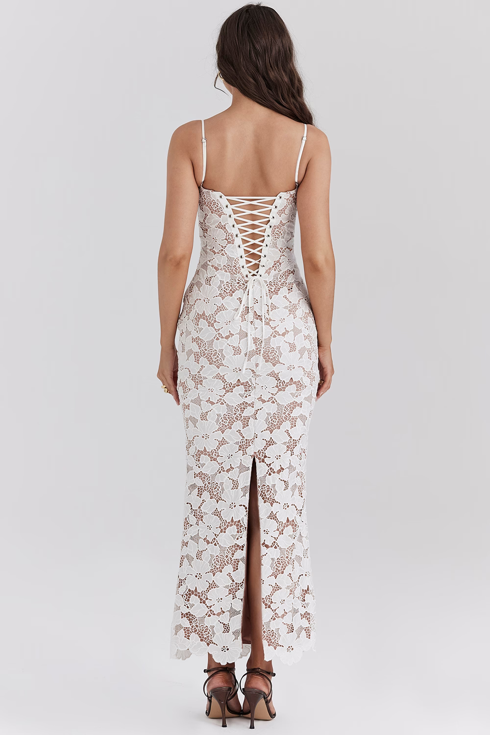 Evangeline – Vestido Maxi Bordado Elegante
