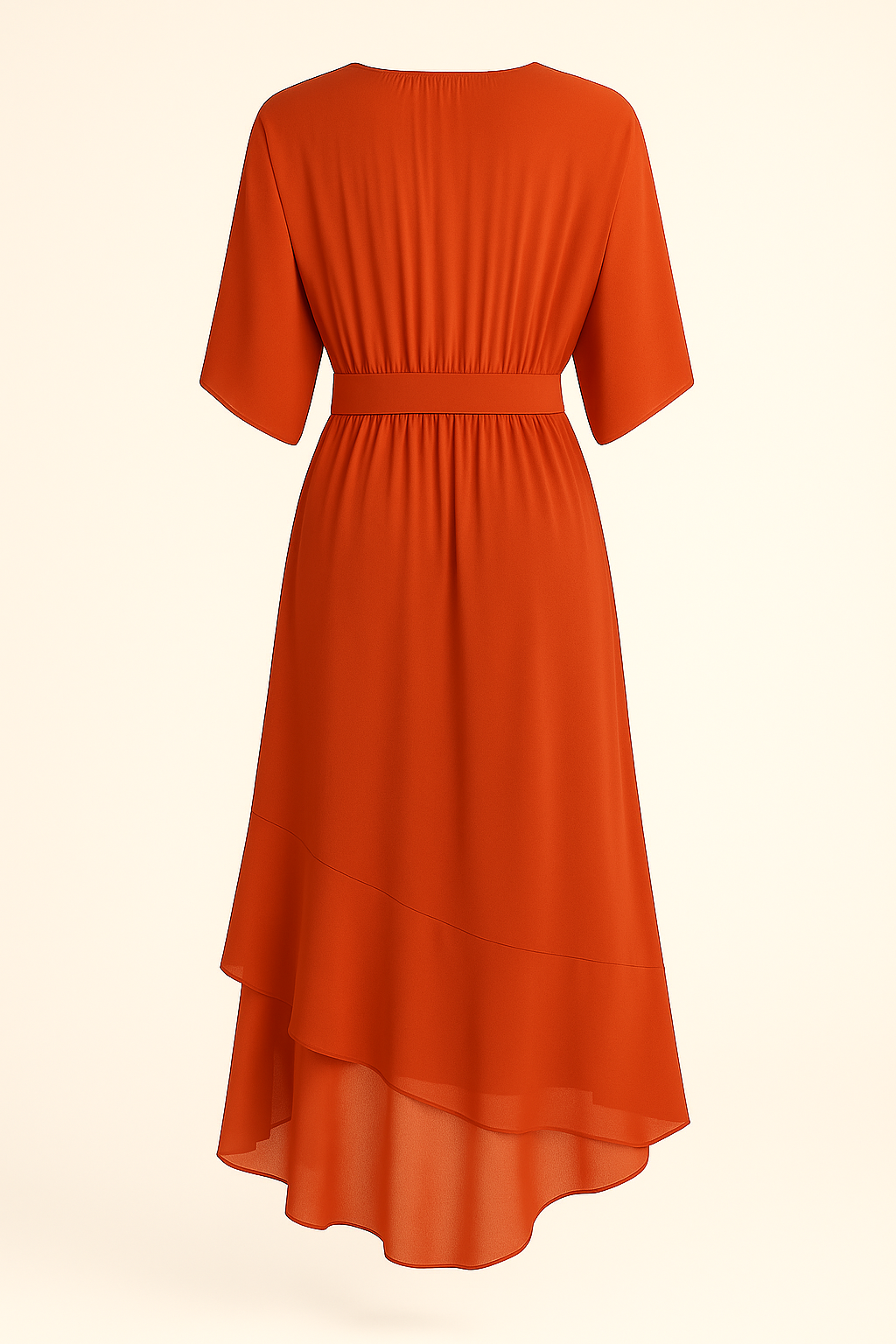 Eliana – Vestido Elegante de Chiffon con Escote en V