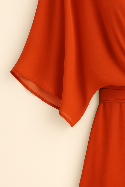 Eliana – Vestido Elegante de Chiffon con Escote en V