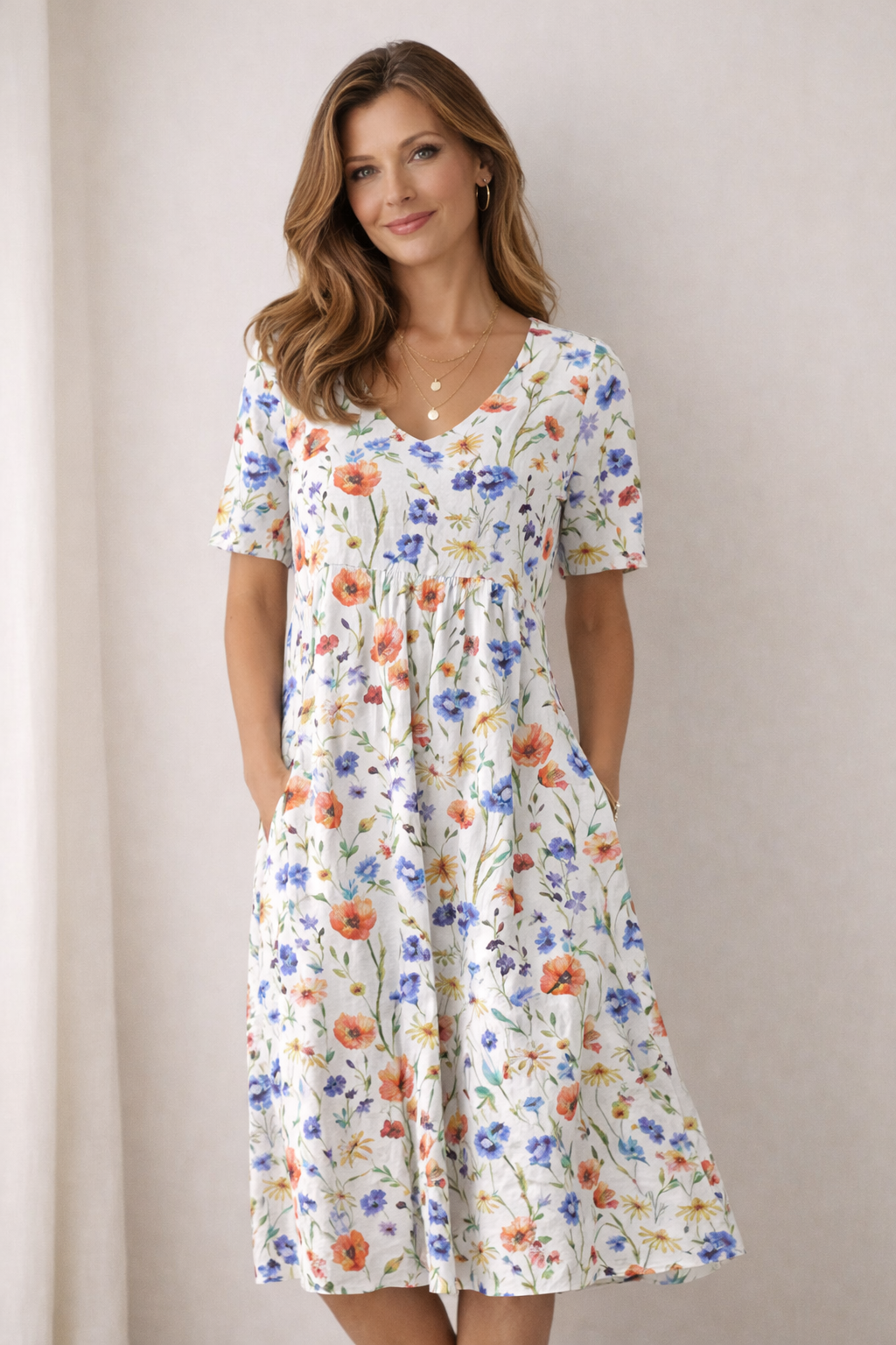 Raquel - Elegante vestido que cubre el estómago
