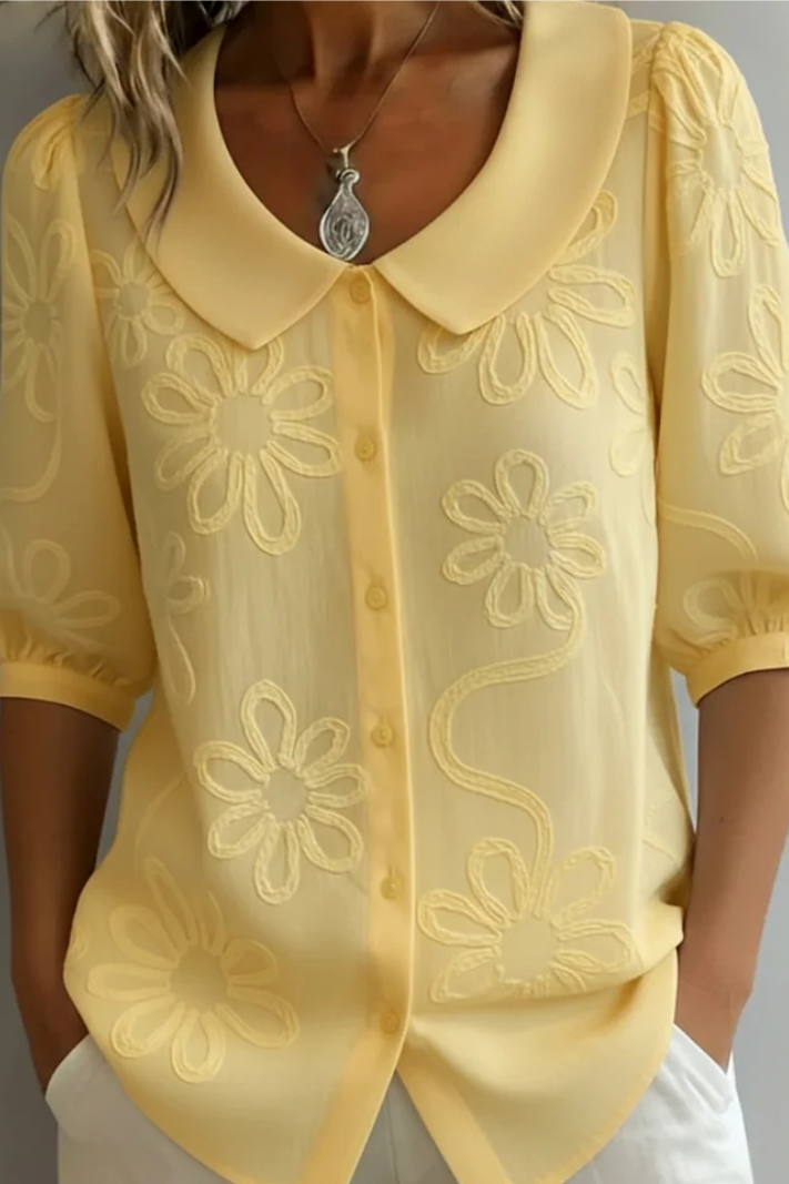 Valeria - Blusa de flores elegante