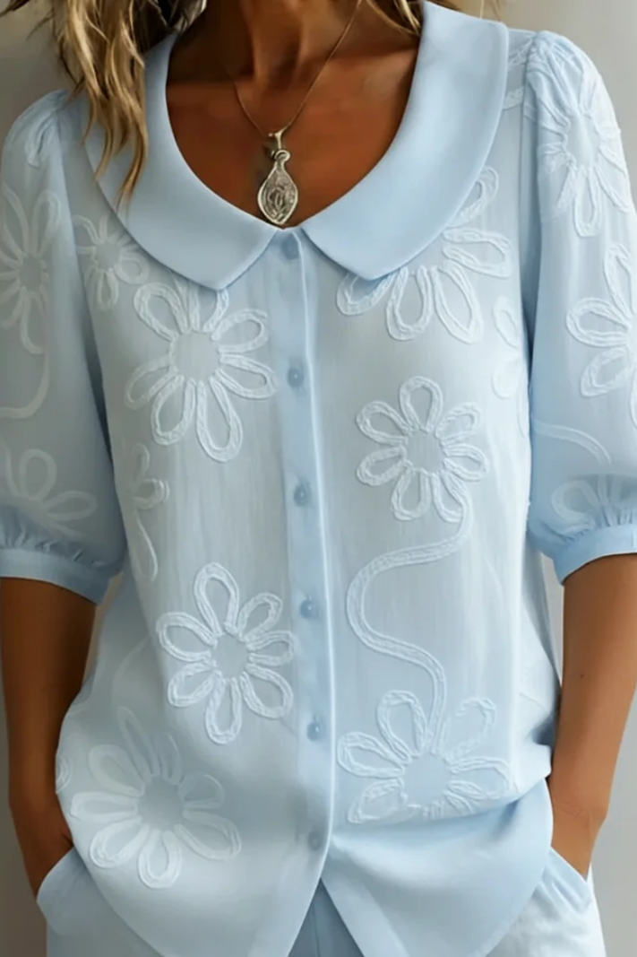 Valeria - Blusa de flores elegante