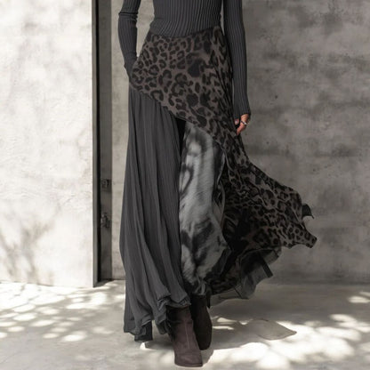 NKEM™ | Vestido largo con estampado de leopardo