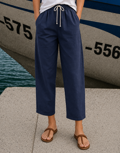 Natalia | Pantalones largos de mujer con cintura elástica