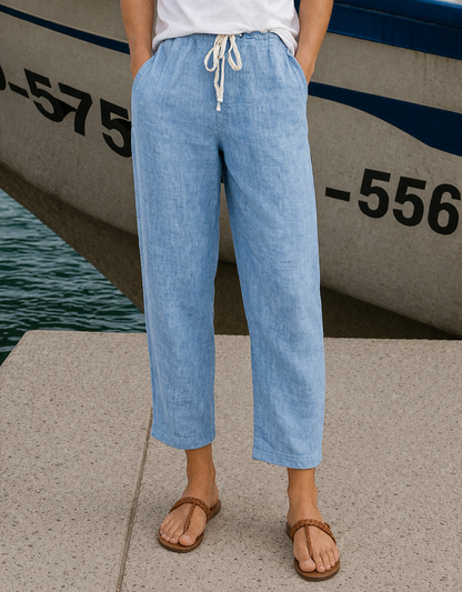 Natalia | Pantalones largos de mujer con cintura elástica