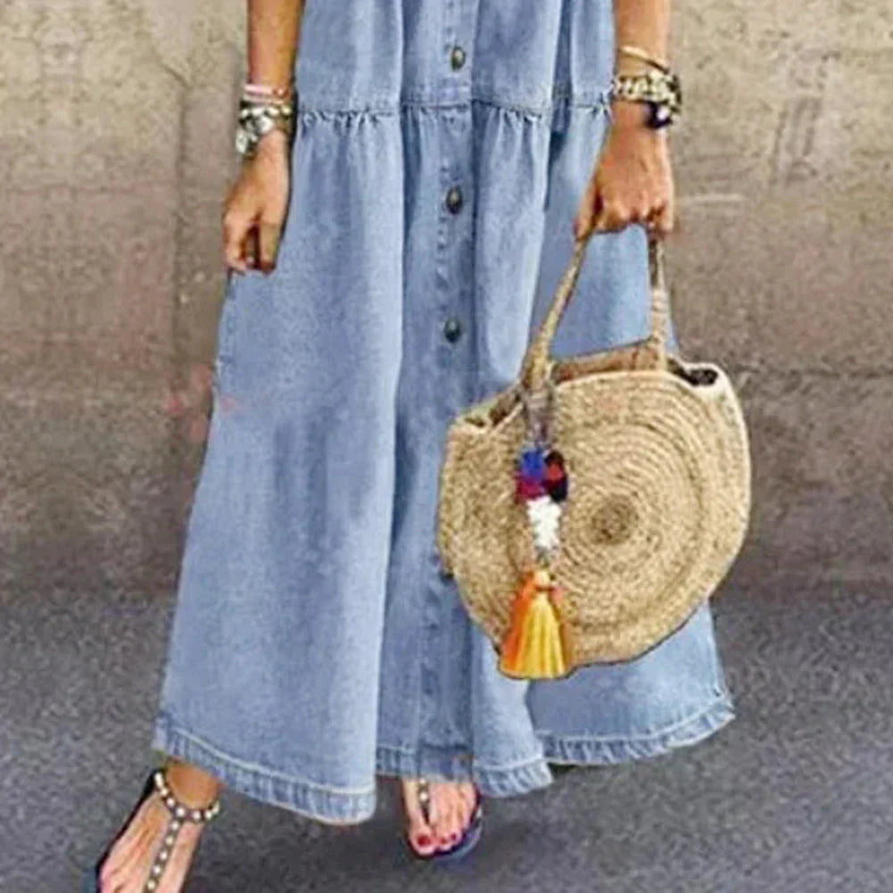 Veronica | Vestido vaquero suave