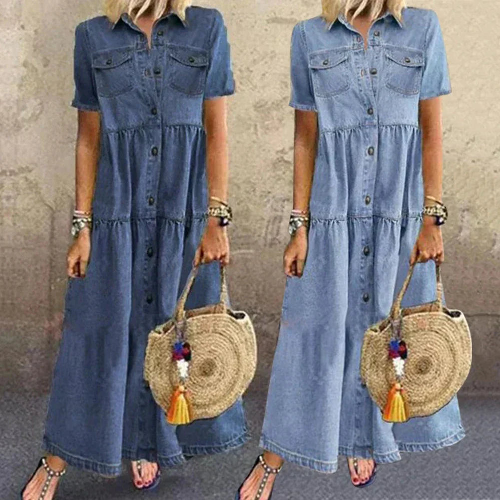 Veronica | Vestido vaquero suave