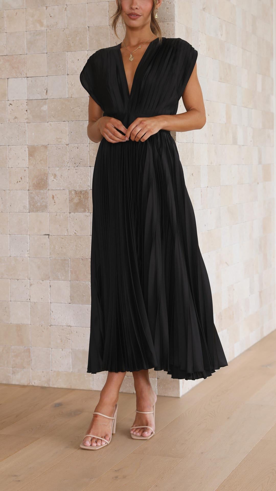 Isla – Vestido Elegante Plisado