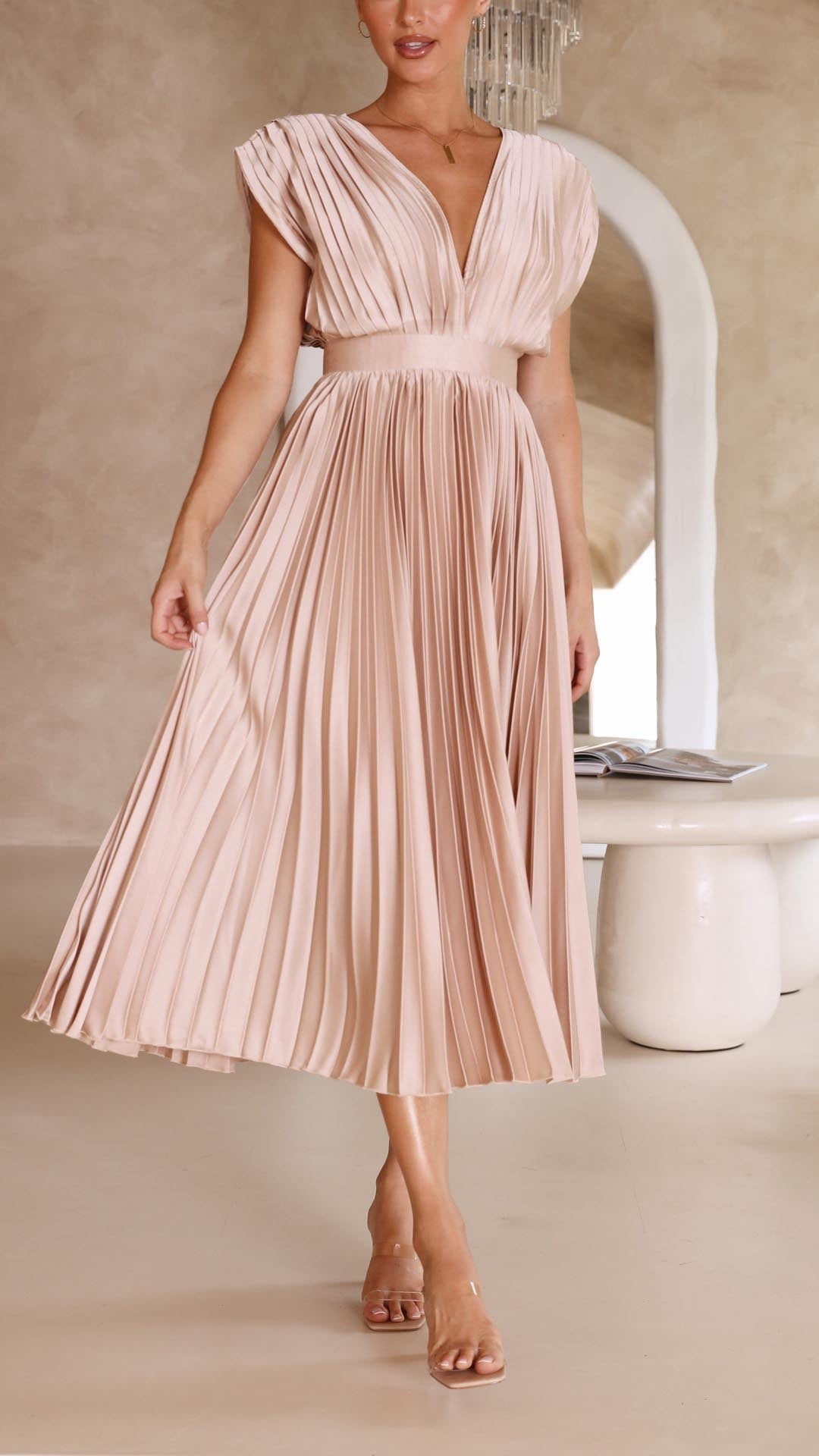 Isla – Vestido Elegante Plisado