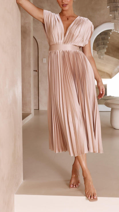 Isla – Vestido Elegante Plisado
