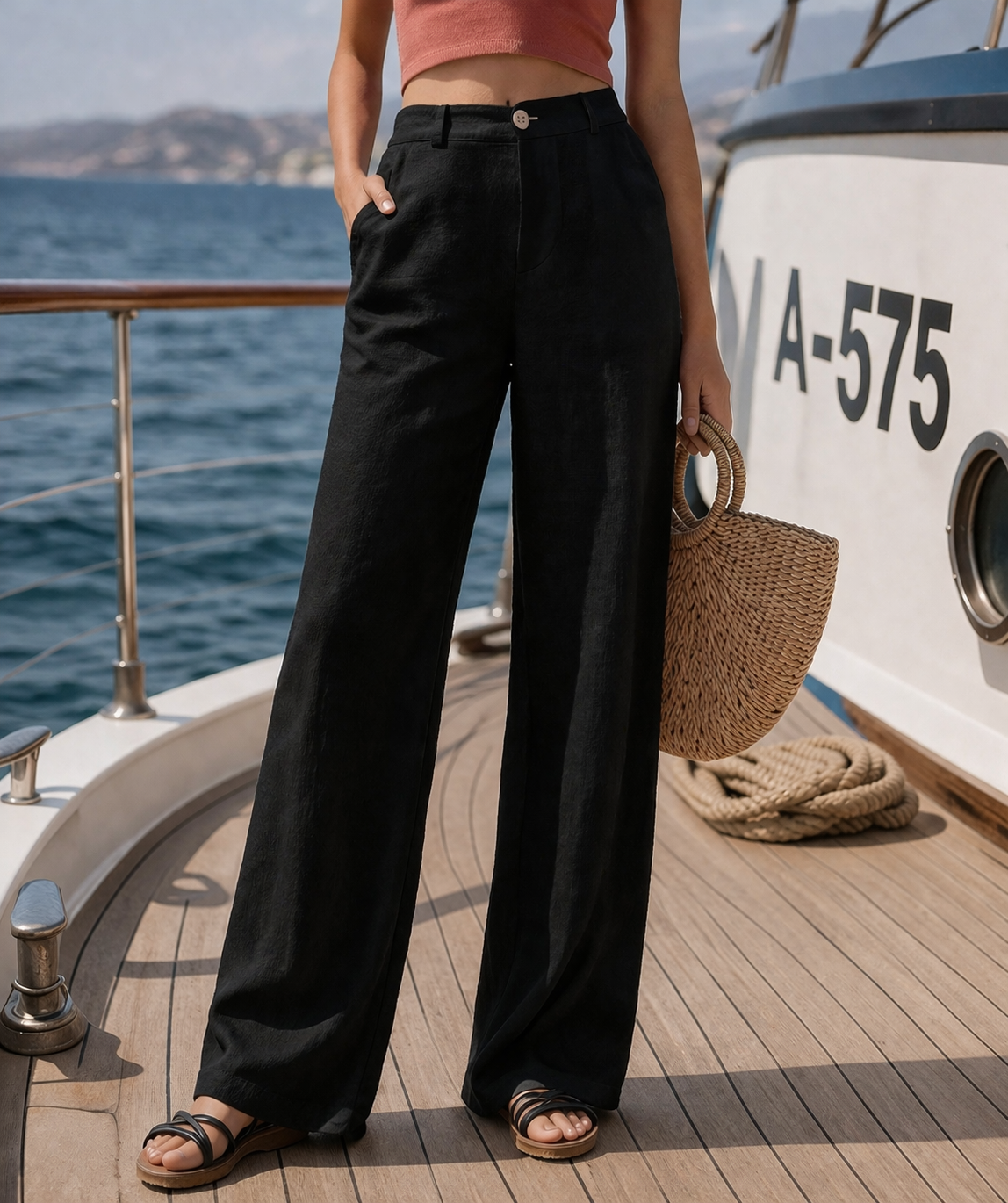 Carmen | Pantalones casuales de lino para mujer
