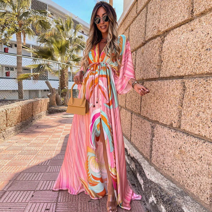 Kaia – Vestido Caftán Boho de Verano