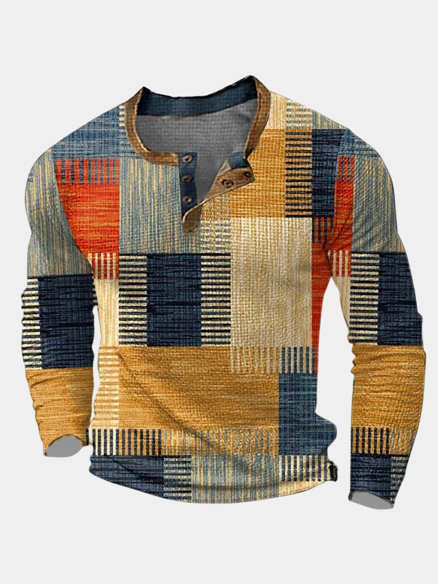 Adriano™ – Camisa Patchwork Elegante para Hombre