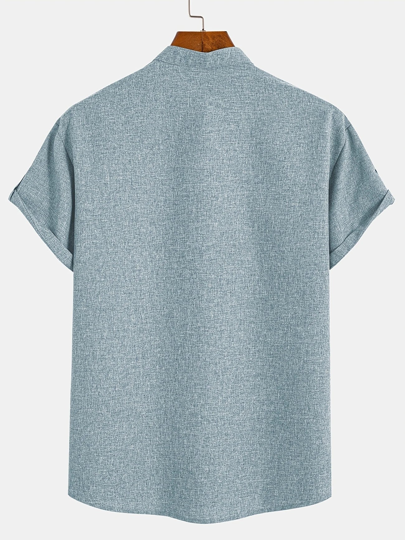 Leo™ | Elegante camisa de manga corta con cuello alto