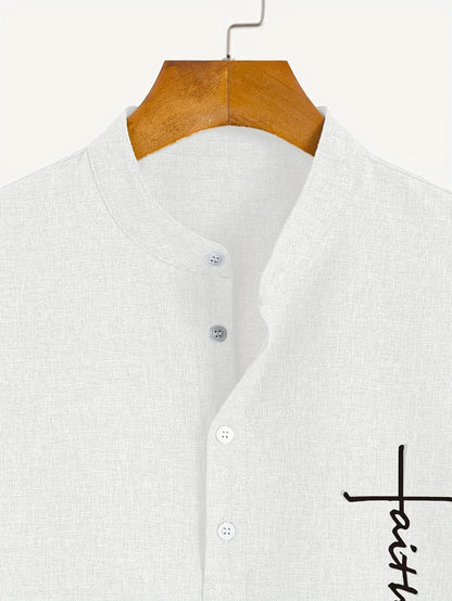 Leo™ | Elegante camisa de manga corta con cuello alto